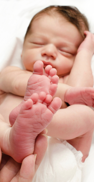 sleeping new born baby