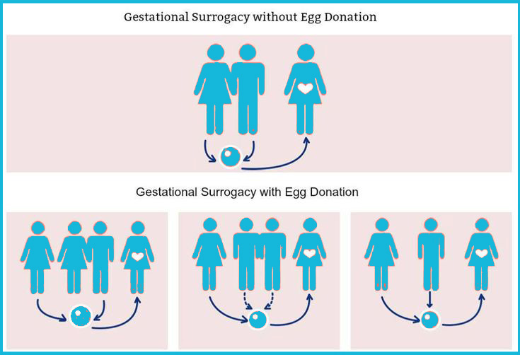 Major surrogacy types